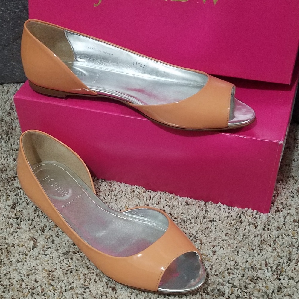 J. Crew Peep-toe Flats